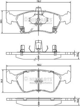 Nipparts J3602080 - Bremžu uzliku kompl., Disku bremzes www.autospares.lv