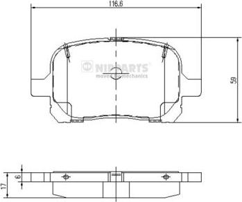 Nipparts J3602081 - Bremžu uzliku kompl., Disku bremzes autospares.lv