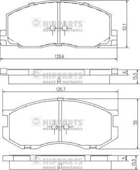 Nipparts J3602039 - Bremžu uzliku kompl., Disku bremzes www.autospares.lv