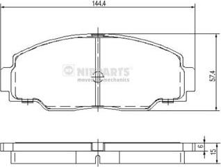 Nipparts J3602079 - Brake Pad Set, disc brake www.autospares.lv