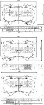 Nipparts J3602109 - Bremžu uzliku kompl., Disku bremzes www.autospares.lv