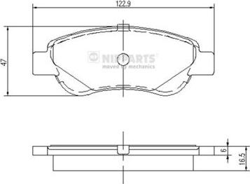 Nipparts J3602122 - Brake Pad Set, disc brake www.autospares.lv