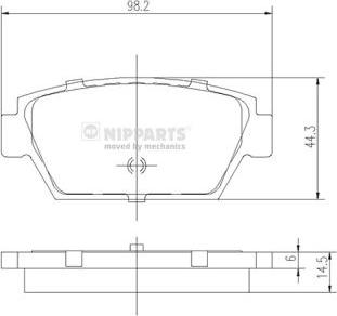 Nipparts J3615000 - Brake Pad Set, disc brake www.autospares.lv