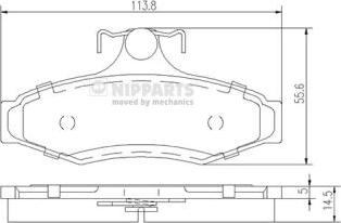 Nipparts J3610900 - Bremžu uzliku kompl., Disku bremzes www.autospares.lv