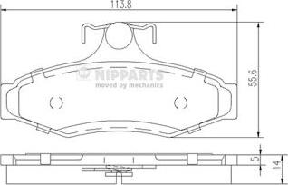 Nipparts J3610901 - Bremžu uzliku kompl., Disku bremzes autospares.lv