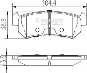 Nipparts J3610903 - Bremžu uzliku kompl., Disku bremzes autospares.lv