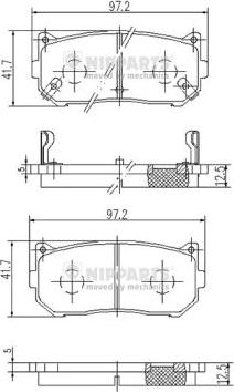 Nipparts J3610301 - Brake Pad Set, disc brake www.autospares.lv