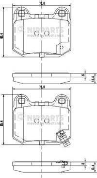 Nipparts J3611049 - Brake Pad Set, disc brake www.autospares.lv