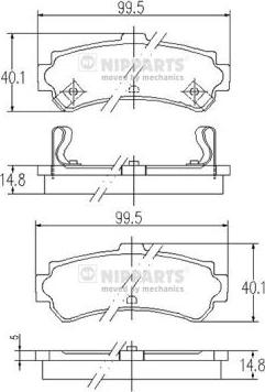 AUTO DELTA DP1987 - Тормозные колодки, дисковые, комплект www.autospares.lv