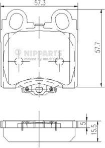 Nipparts J3612017 - Bremžu uzliku kompl., Disku bremzes www.autospares.lv