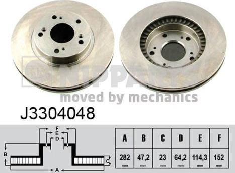 Nipparts J3304048 - Bremžu diski www.autospares.lv