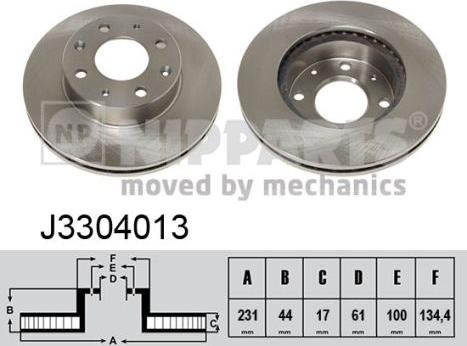 Nipparts J3304013 - Bremžu diski www.autospares.lv