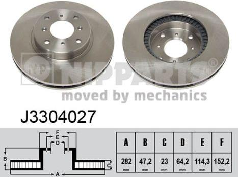 Nipparts J3304027 - Bremžu diski autospares.lv