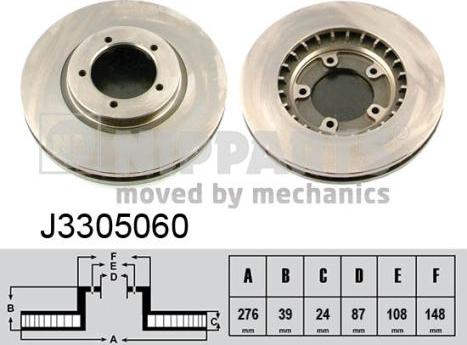 Nipparts J3305060 - Bremžu diski www.autospares.lv