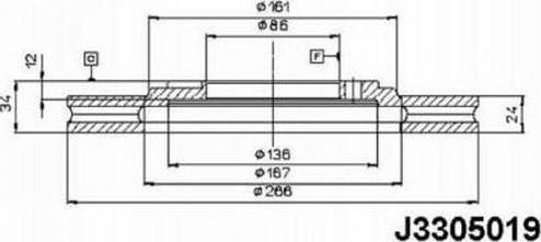 Nipparts J3305019 - Bremžu diski www.autospares.lv