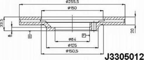 Nipparts J3305012 - Bremžu diski www.autospares.lv