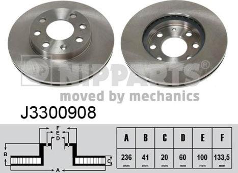 Nipparts J3300908 - Bremžu diski autospares.lv