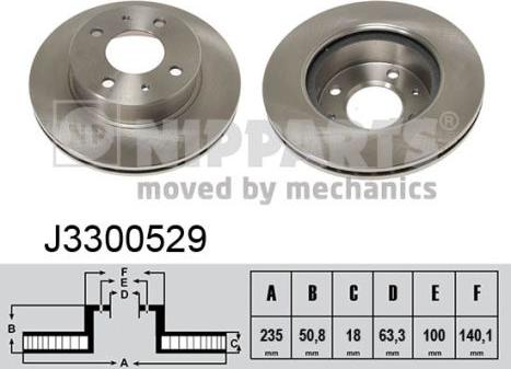 Nipparts J3300529 - Bremžu diski www.autospares.lv