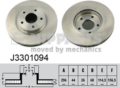 Nipparts J3301094 - Bremžu diski www.autospares.lv