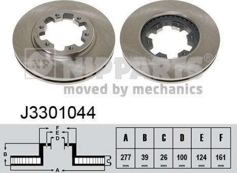 Nipparts J3301044 - Bremžu diski www.autospares.lv