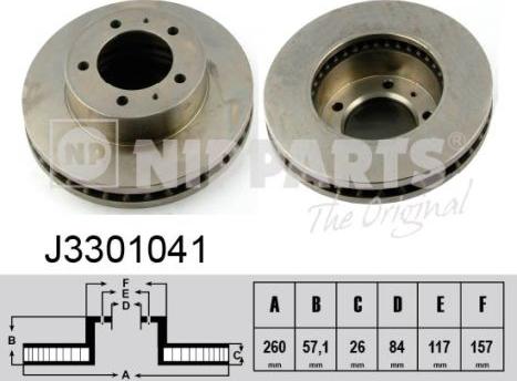 Nipparts J3301041 - Bremžu diski www.autospares.lv