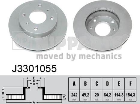 Nipparts J3301055 - Bremžu diski www.autospares.lv