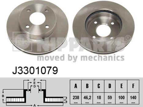 Nipparts J3301079 - Bremžu diski autospares.lv