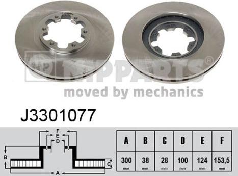 Nipparts J3301077 - Bremžu diski autospares.lv