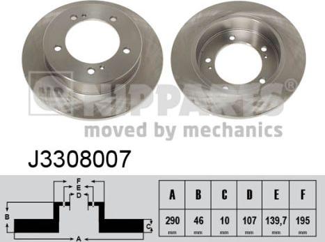 Nipparts J3308007 - Bremžu diski www.autospares.lv