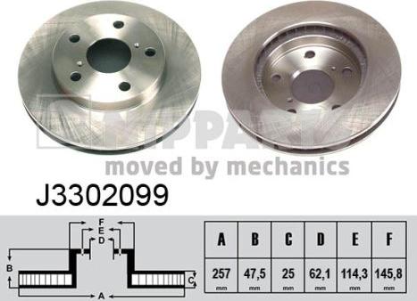 Nipparts J3302099 - Bremžu diski autospares.lv