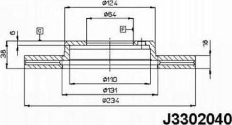 Nipparts J3302040 - Bremžu diski www.autospares.lv