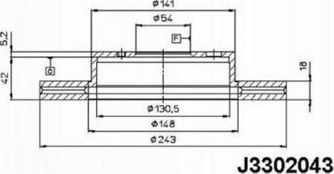 Nipparts J3302043 - Bremžu diski www.autospares.lv