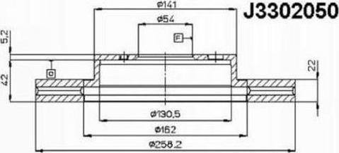 Nipparts J3302050 - Bremžu diski www.autospares.lv