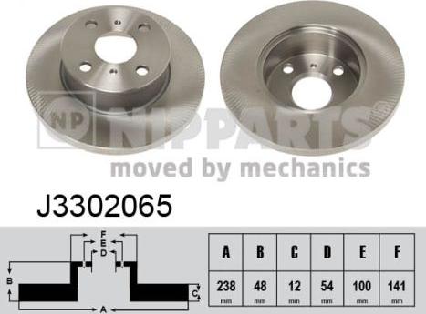 Nipparts J3302065 - Bremžu diski autospares.lv