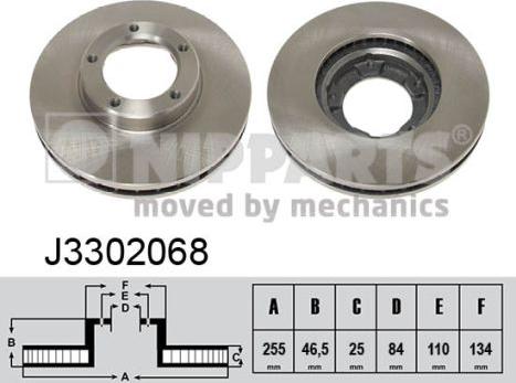 Nipparts J3302068 - Bremžu diski www.autospares.lv