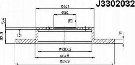 Nipparts J3302032 - Bremžu diski www.autospares.lv