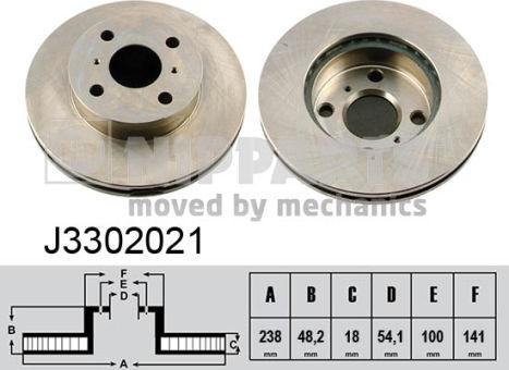 Nipparts J3302021 - Bremžu diski www.autospares.lv