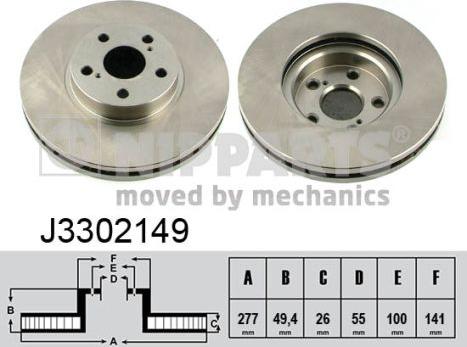 Nipparts J3302149 - Тормозной диск www.autospares.lv