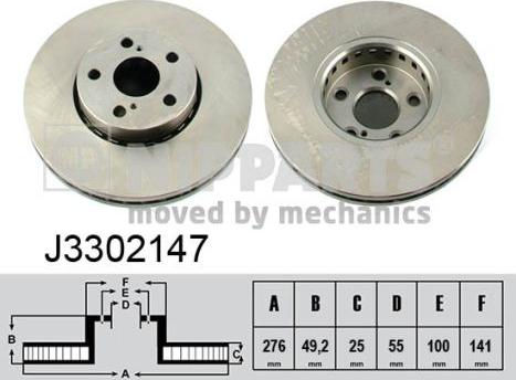 Nipparts J3302147 - Bremžu diski www.autospares.lv