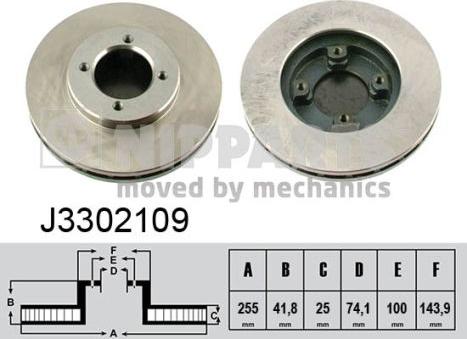 Nipparts J3302109 - Bremžu diski autospares.lv