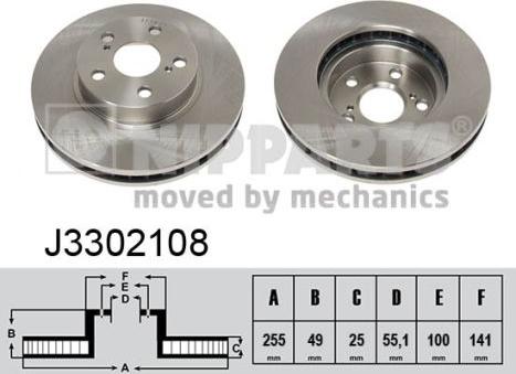 Nipparts J3302108 - Bremžu diski autospares.lv