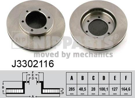 Nipparts J3302116 - Bremžu diski www.autospares.lv