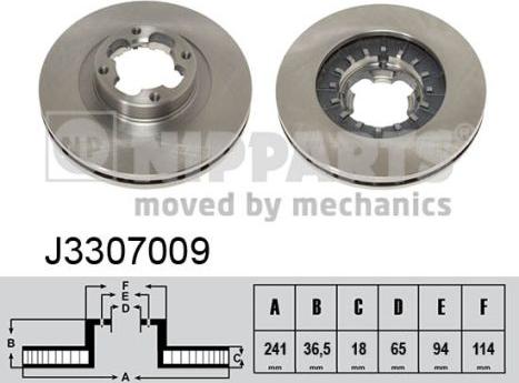 Nipparts J3307009 - Bremžu diski www.autospares.lv