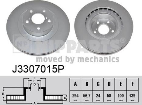 Nipparts J3307015P - Bremžu diski autospares.lv