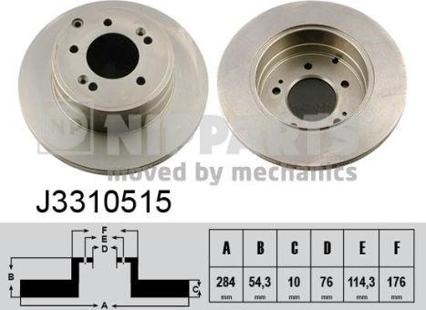 Nipparts J3310515 - Bremžu diski www.autospares.lv