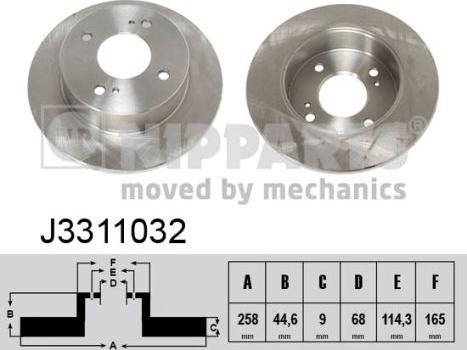 Nipparts J3311032 - Bremžu diski www.autospares.lv