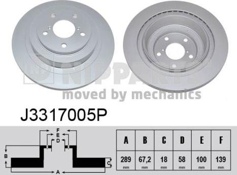 Nipparts J3317005P - Bremžu diski www.autospares.lv