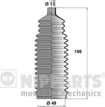 Nipparts J2840900 - Putekļusargu komplekts, Stūres iekārta www.autospares.lv