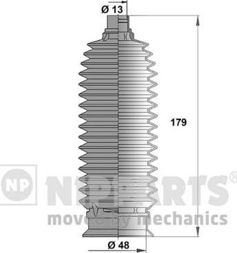 Nipparts J2840303 - Putekļusargu komplekts, Stūres iekārta autospares.lv