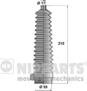 Nipparts J2843010 - Putekļusargu komplekts, Stūres iekārta www.autospares.lv